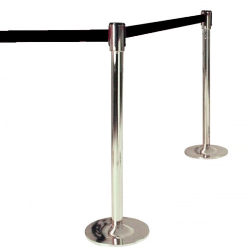 Cột chắn Inox trắng dây đen 3m 5 HTIC3 B 5