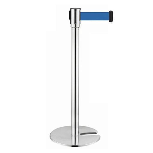 Côt chắn Inox trắng đế chữ U dây xanh dương dài 3m 1 PTCI U3D 1