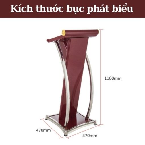 buc phat bieu su kien bang go vien inox 7