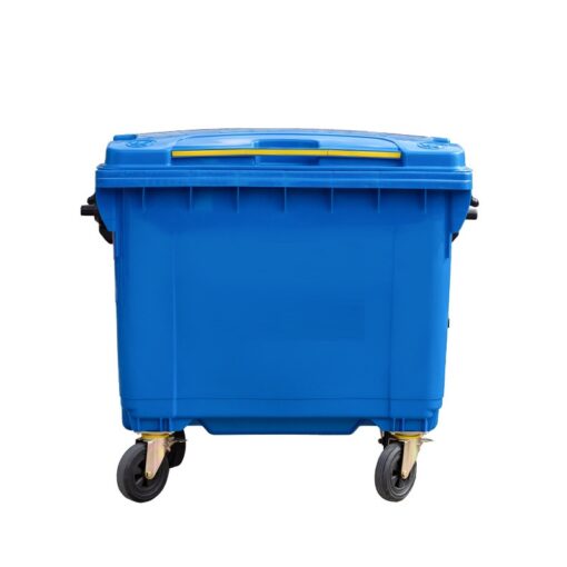 thung rac 660L mau xanh duong