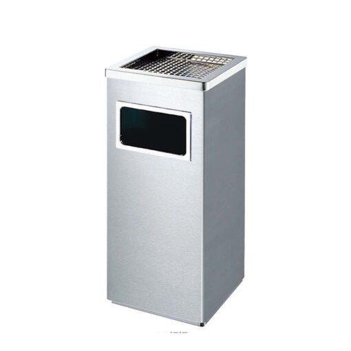 thung rac inox vuong co gat tan